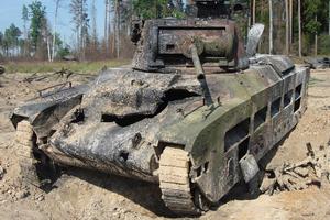 Подбитый танк Матильда MK-II - декорации к к/ф Белый тигр